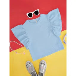 Pantaloons Junior Girls Self Design T-shirt-picture-34