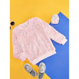 Pantaloons Junior Girls Sequined Cotton Pullover-picture-32