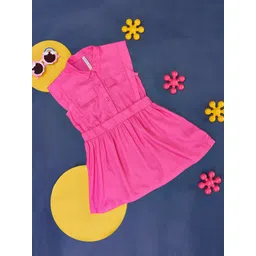 Pantaloons Junior Girls Shirt Collar Sleeveless Pleated Cotton Top-picture-19