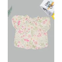 Pantaloons Junior Girls Snow White Floral Print Top-picture-12