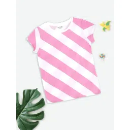 Pantaloons Junior Girls Star White Striped T-Shirt-picture-25