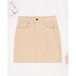pantaloons junior Girls Straight Skirts with Studded Detail-picture-39