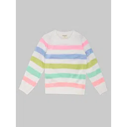 Pantaloons Junior Girls Striped Long Sleeves Pullover-picture-37