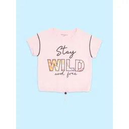 Pantaloons Junior Girls Typography Printed Cotton Regular Top-picture-27