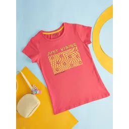 Pantaloons Junior Girls Typography Printed Cotton T-shirt-picture-22
