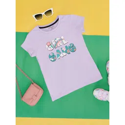 Pantaloons Junior Girls Typography Printed Cotton T-shirt-picture-24