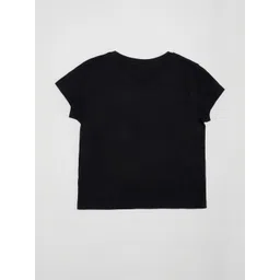 Pantaloons Junior Girls Typography Printed Round Neck Pure Cotton T-shirt-picture-30