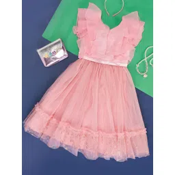 Pantaloons Junior Girls V-Neck Flutter Sleeve Clothing Set-picture-36