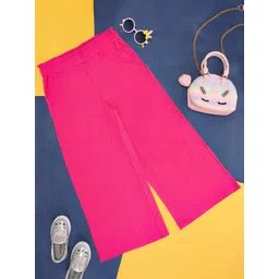 Pantaloons Junior Girls Wide Leg Regular Cotton Palazzos-picture-33