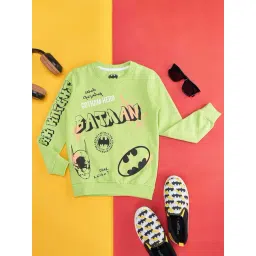 Pantaloons Junior Green Cotton Printed Full Sleeves Sweatshirt-picture-18