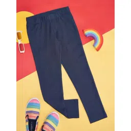 Pantaloons Junior Indigo Blue Slim Straight Fit Jeggings-picture-47