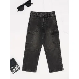 Pantaloons Junior Jet Black Black Jeans-picture-24
