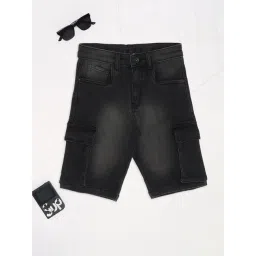 Pantaloons Junior Jet Black Black Shorts-picture-19