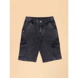Pantaloons Junior Jet Black Shorts image 3