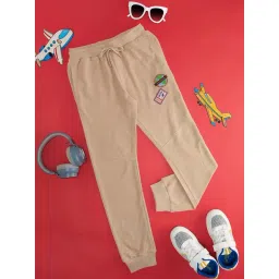 Pantaloons Junior Khaki Cotton Printed Joggers-picture-26