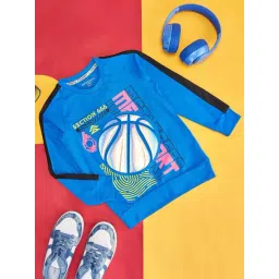 Pantaloons Junior Kids Cobalt Blue Cotton Printed Full Sleeves T-Shirt-picture-15