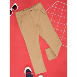 Pantaloons Junior Kids Desert Beige Regular Fit Trousers-picture-23