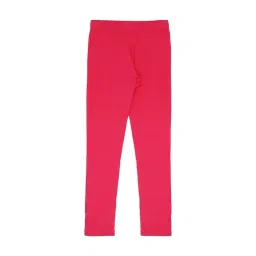 Pantaloons Junior Kids Fuchsia Pink Cotton Regular Fit Leggings-picture-32