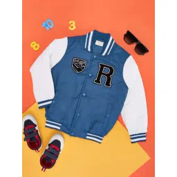 Pantaloons Junior Kids Green & White Embroidered Full Sleeves Jacket-picture-39