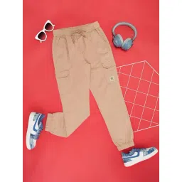 Pantaloons Junior Kids Khaki Cotton Regular Fit Joggers-picture-28