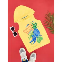 Pantaloons Junior Kids Limelight Yellow Cotton Printed T-Shirt-picture-29