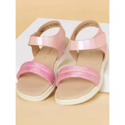 Pantaloons Junior Kids Pink Ankle Strap Sandals-picture-20