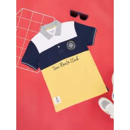 Pantaloons Junior Kids Snapdragon Cotton Regular Fit Polo T-shirt-picture-36