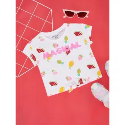 Pantaloons Junior Kids White Cotton Printed T-Shirt-picture-28