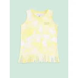 Pantaloons Junior Kids Yellow Cotton Over Dyed T-Shirt-picture-11