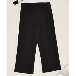 Pantaloons Junior Knit Solid Pants - Black-picture-41