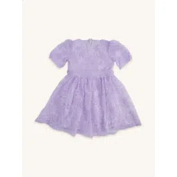 Pantaloons Junior Lilac Cotton Floral Print Dress-picture-16