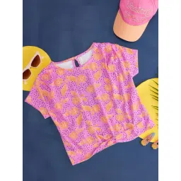 Pantaloons Junior Lilac Printed Regular Fit T-Shirt-picture-30