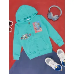 Pantaloons Junior Mint Green Cotton Printed Full Sleeves Sweatshirt-picture-31