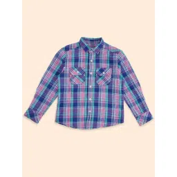 Pantaloons Junior Multicolor Cotton Chequered Full Sleeves Shirt-picture-39