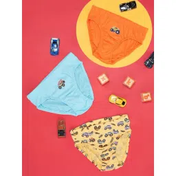 Pantaloons Junior Multicolor Cotton Printed Brief (Pack of 3)-picture-26