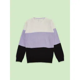 Pantaloons Junior Multicolor Cotton Striped Full Sleeves Sweater-picture-19