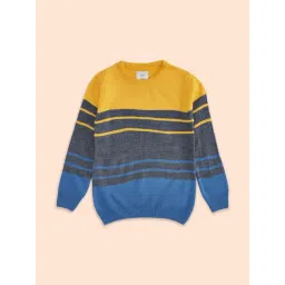 Pantaloons Junior Multicolor Striped Full Sleeves Sweater-picture-14