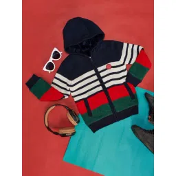 Pantaloons Junior Multicolor Striped Full Sleeves Sweater-picture-16