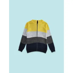 Pantaloons Junior Multicolor Striped Full Sleeves Sweater-picture-10