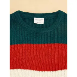 Pantaloons Junior Multicolor Striped Full Sleeves Sweater image 2