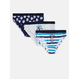 Pantaloons Junior Navy & White Printed Briefs (Pack Of 3)-picture-25