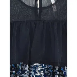 Pantaloons Junior Navy Cotton Embellished Top image 3