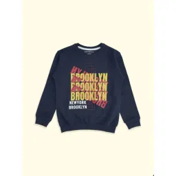 Pantaloons Junior Navy Cotton Printed Full Sleeves Sweatshirt-picture-34