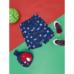 Pantaloons Junior Navy Cotton Printed Shorts-picture-42