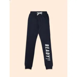 Pantaloons Junior Navy Cotton Printed Trackpants-picture-23