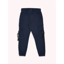 Pantaloons Junior Navy Cotton Regular Fit Joggers-picture-22