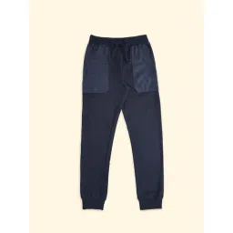 Pantaloons Junior Navy Cotton Regular Fit Trackpants-picture-44