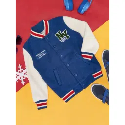 Pantaloons Junior Navy Solid Full Sleeves Jacket-picture-45