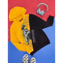 Pantaloons Junior Ochre Yellow & Black Cotton Printed Full Sleeves Sweatshirt-picture-39