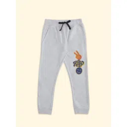 Pantaloons Junior Off-White Cotton Printed Trackpants-picture-27